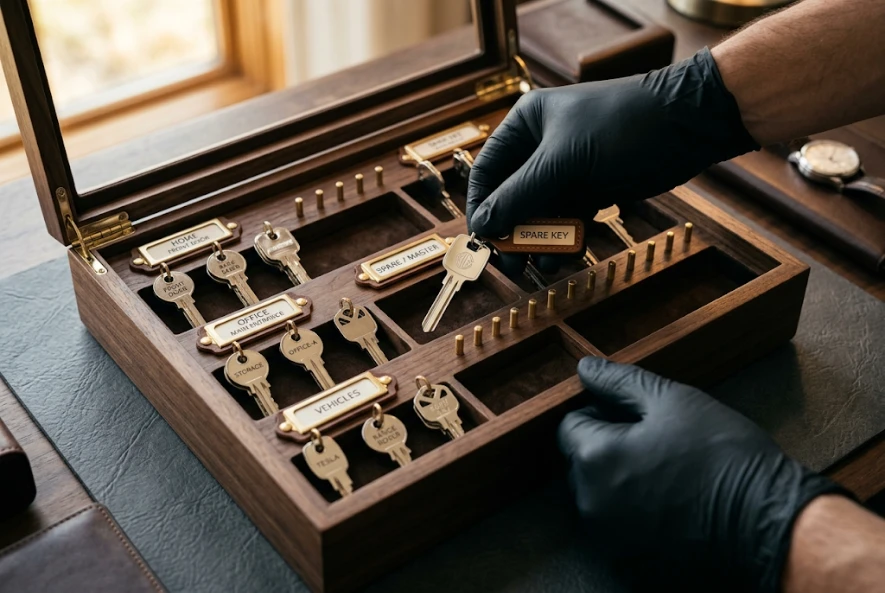 Key Services for organized spare house, office, and vehicle keys