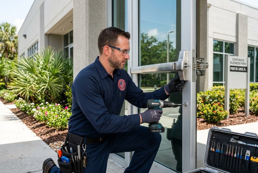 Reliable commercial locksmith Port St Lucie for office lockouts, master keys, and hardware.